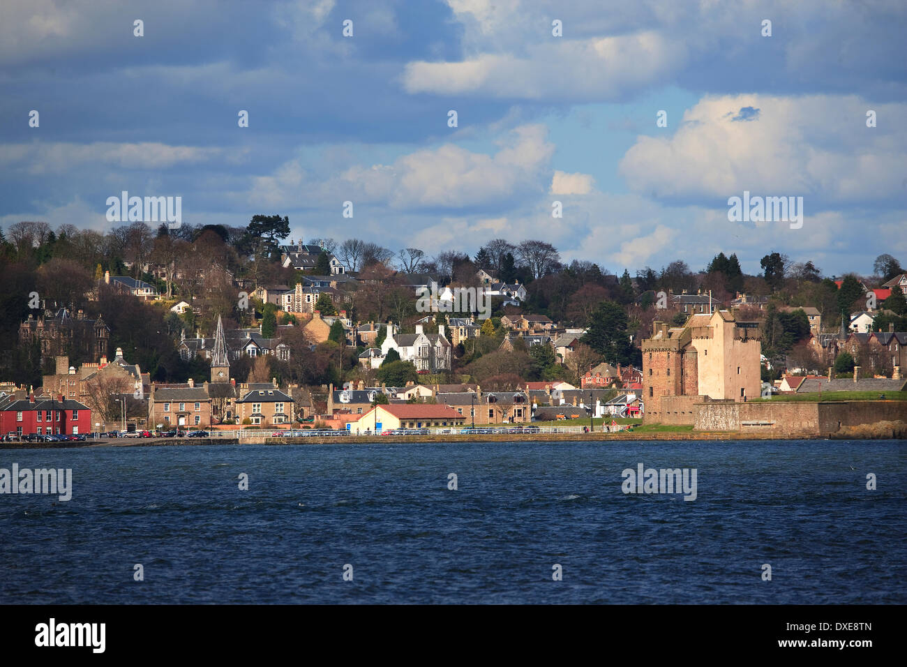 Broughty ferry and castle, Tayside Stock Photo