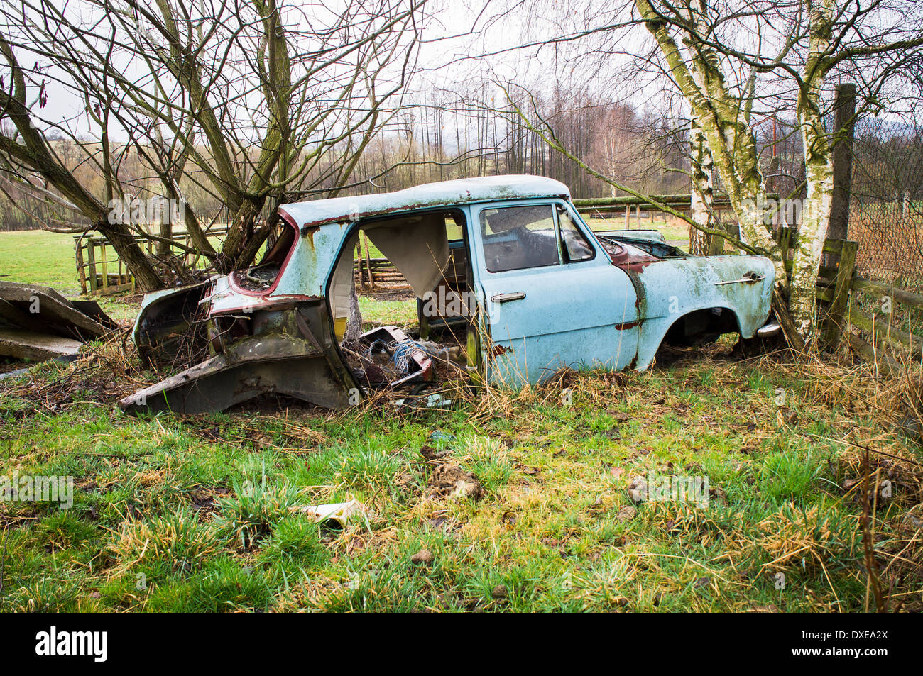 Skoda 1000 MB De Luxe, wreckage Stock Photo