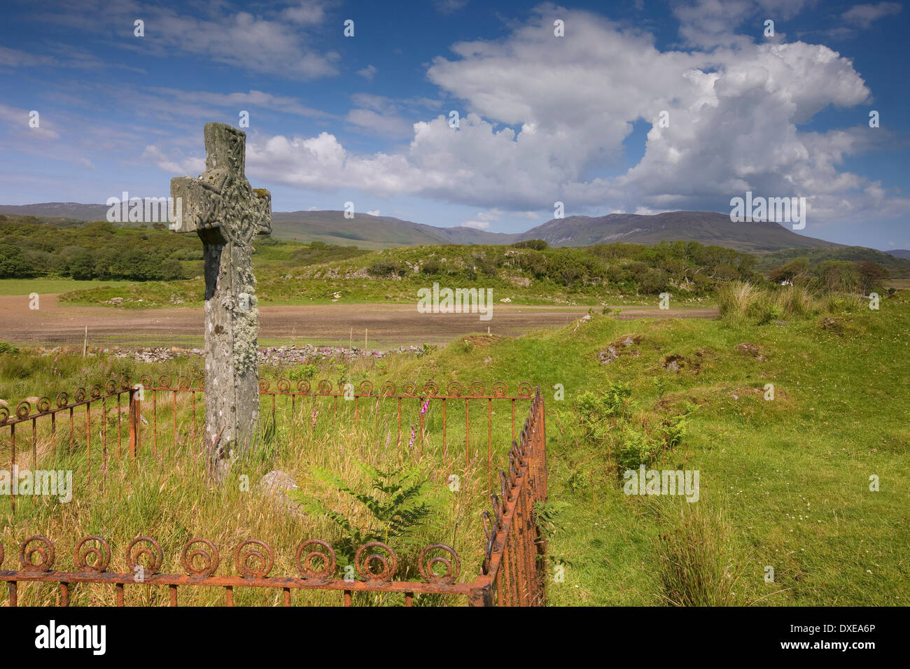 Another cross at Kildalton church, Islay. Stock Photo