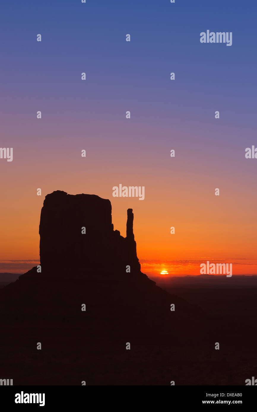 Sunrise Monument Valley at the border of Arizona and Utah, USA Stock Photo