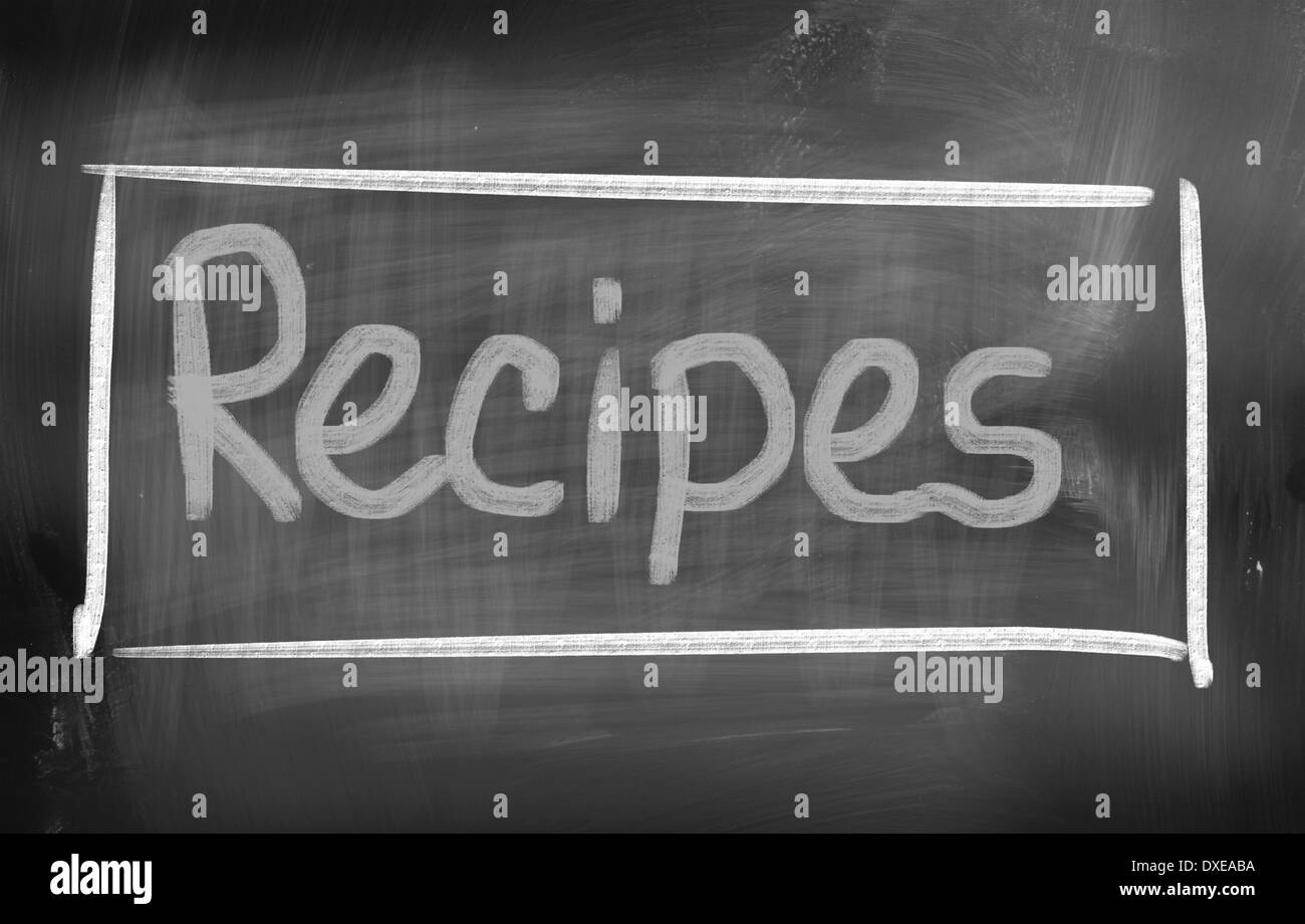 Recipes Concept Stock Photo