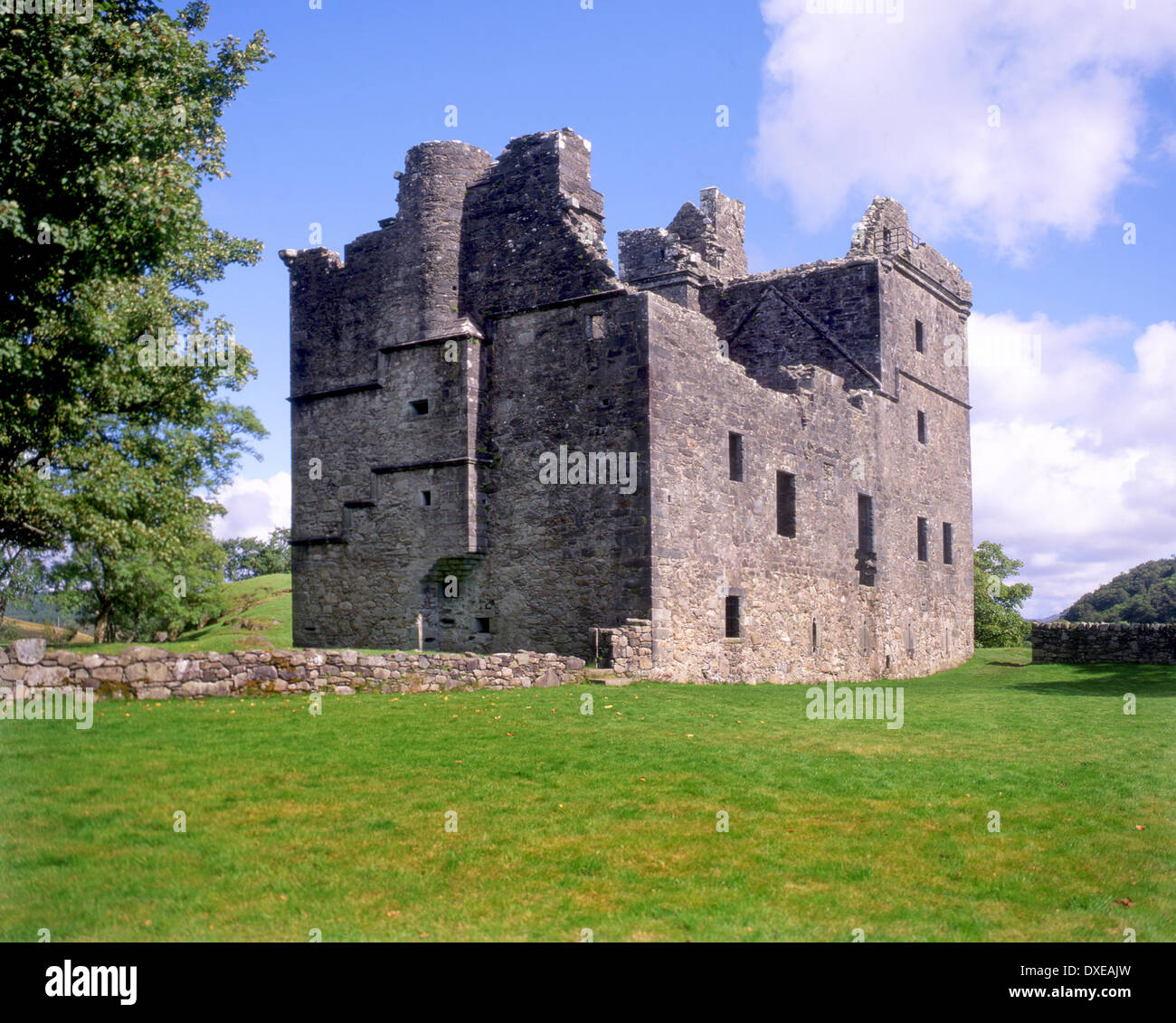 The 16th century ruins of Carnasserie Castle, Kilmartin Glen, Argyll Stock Photo