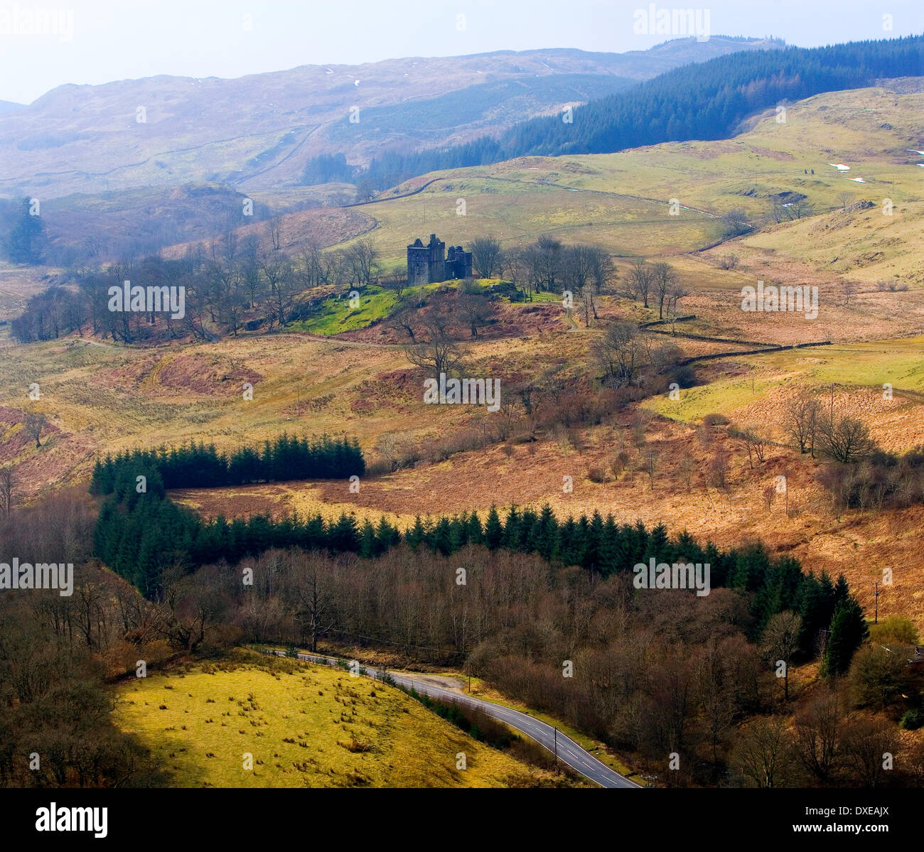 16thcent tower-house 'Carnasserie-castle'from the north,near kilmartin,argyll, Stock Photo