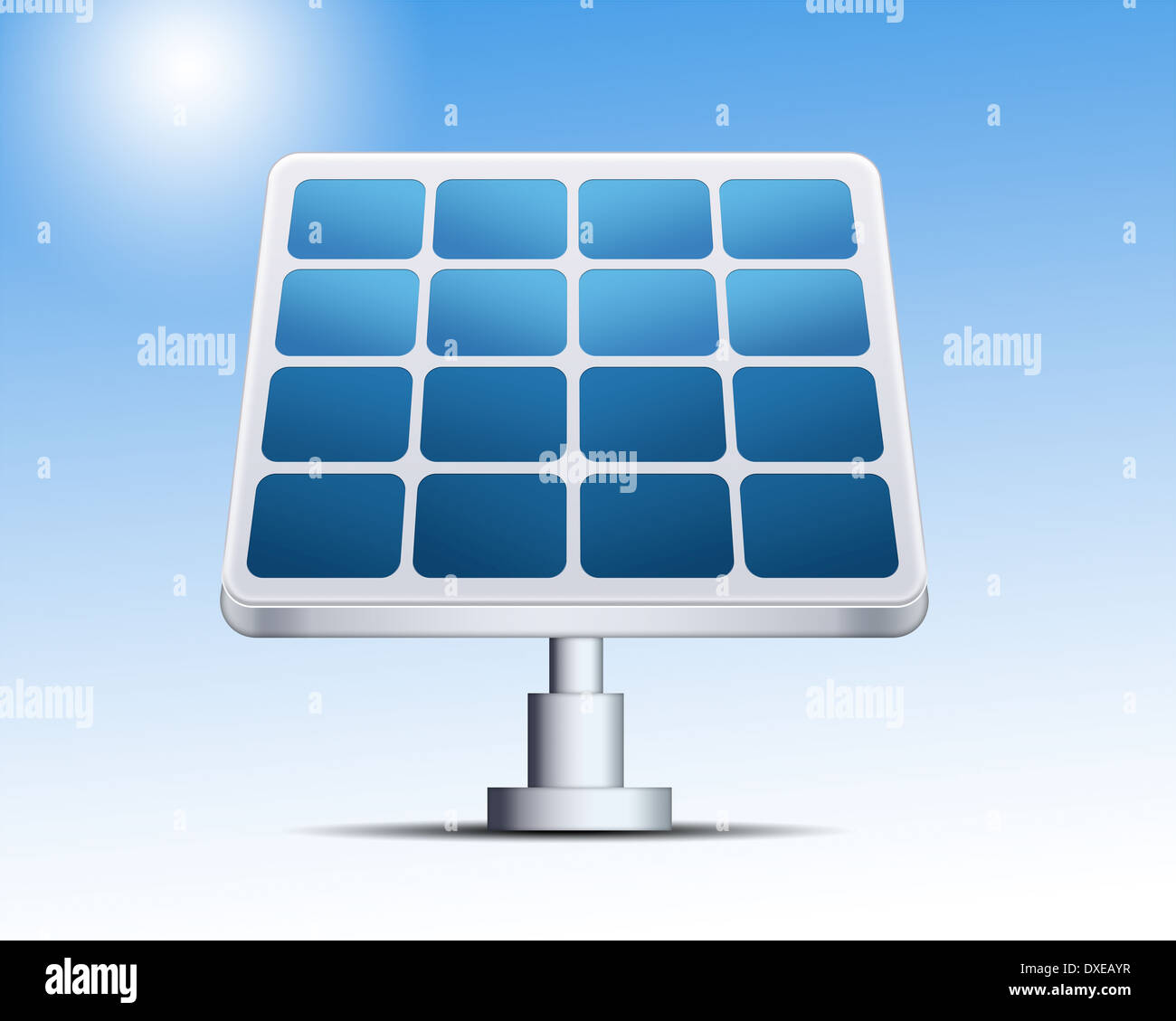 Solar energy power station alternative, illustration Stock Photo - Alamy