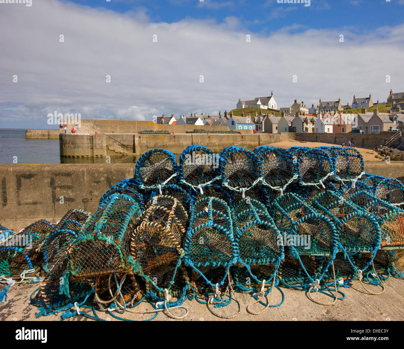 Findochty harbour and village, Moray, N/E Scotland Stock Photo