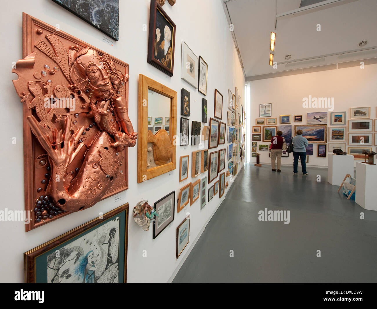Inside the An Lanntair Art Centre in Stornoway, Isle of Lewis, Outer Hebrides. Stock Photo