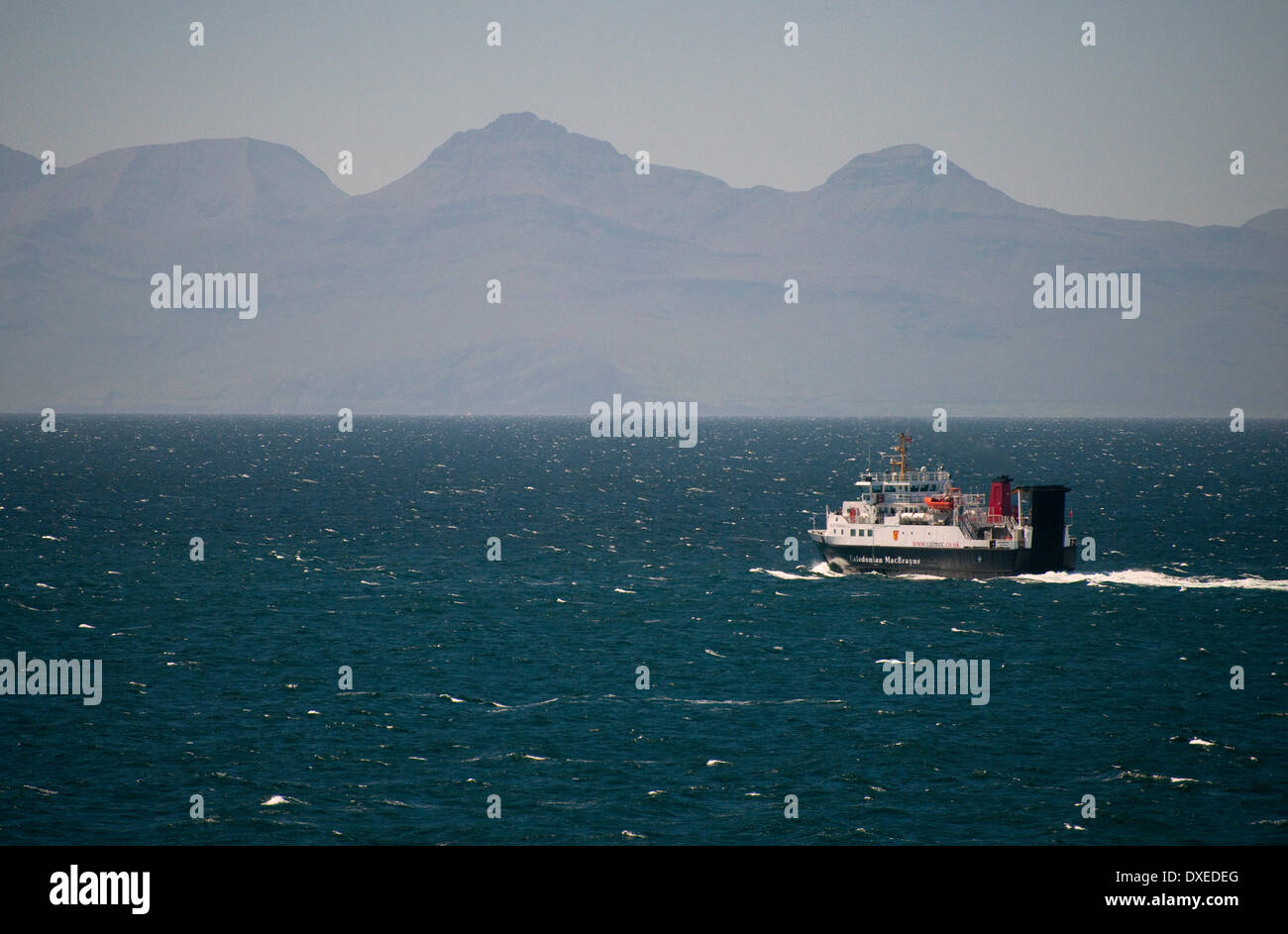 M.V.Loch Nevis heading for the small isles. Stock Photo