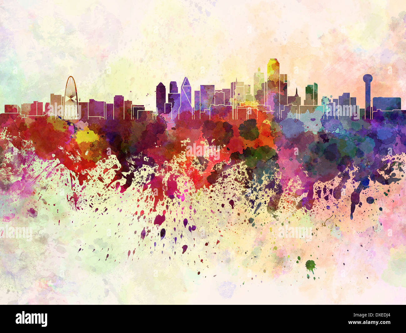 Dallas skyline vintage hi-res stock photography and images - Alamy