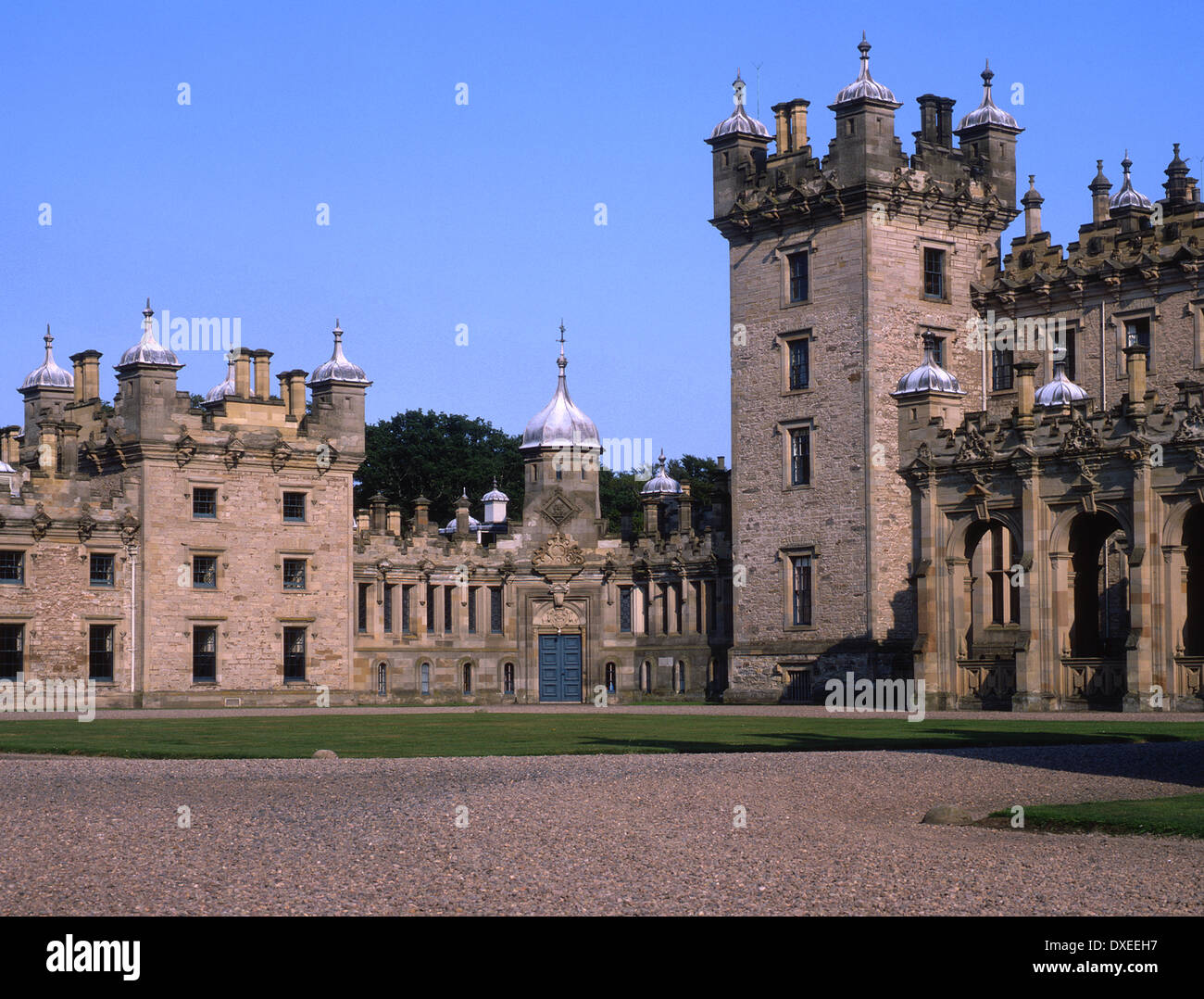 Floors Castle built in the 1720's by William Adam, home of the Duke & Duchess of Roxburghshire. Stock Photo