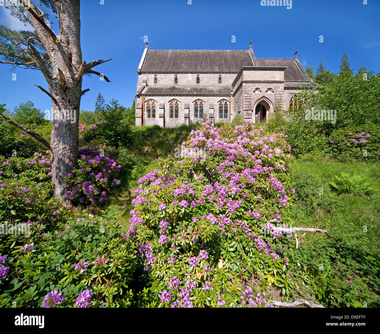 Glenfinnan Roman Catholic church, Glenfinnan, Lochaber. Stock Photo