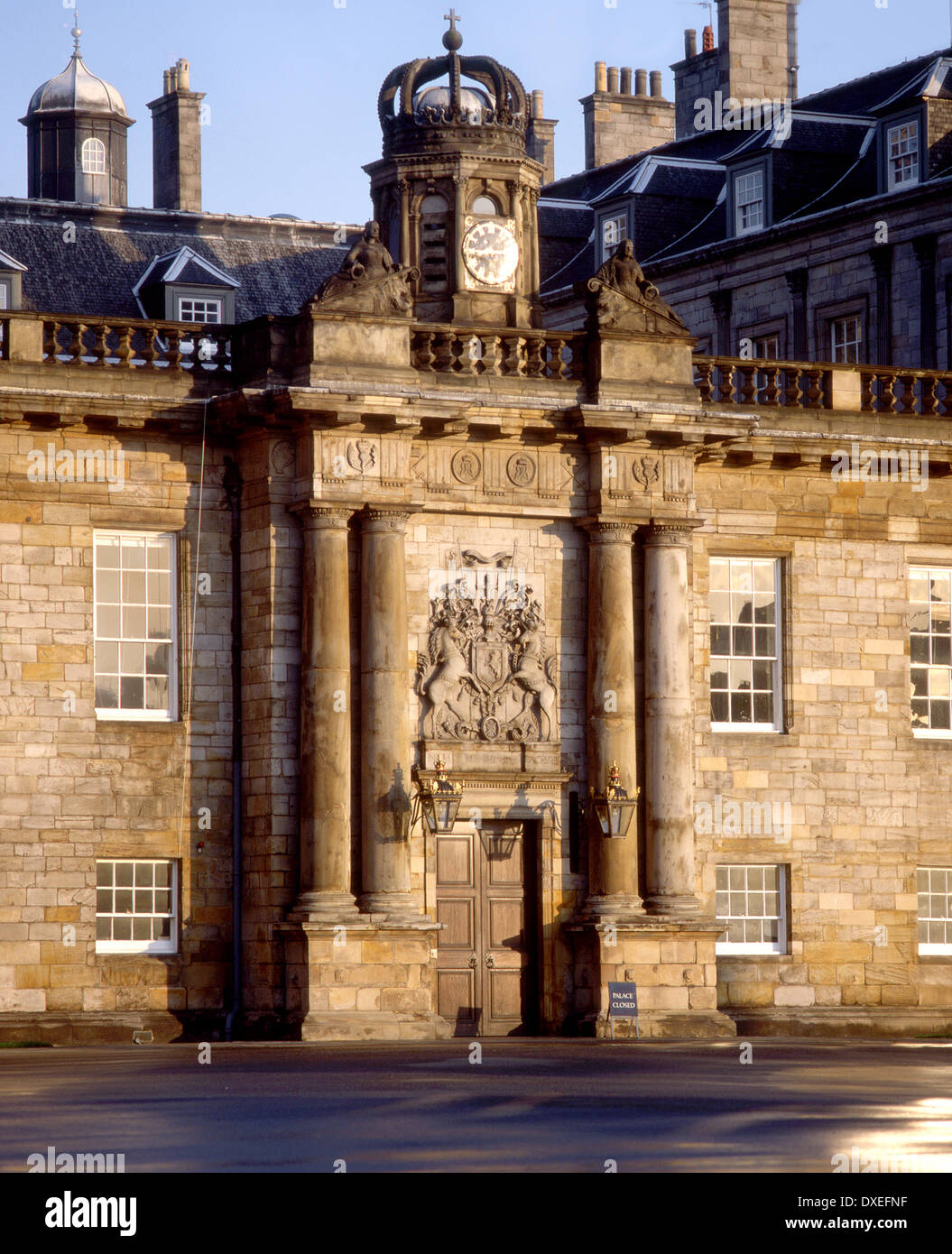 Frontage of Holyrood palace or palace of holyrood Edinburgh Stock Photo
