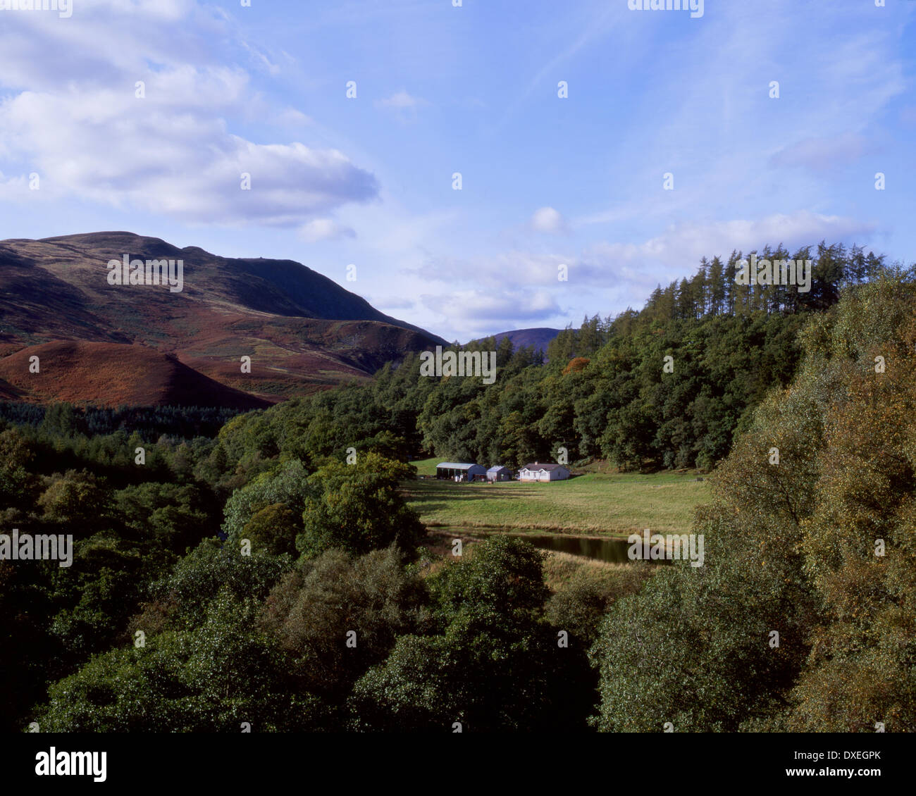 Late summer scene in Glenalmond, perthshire Stock Photo
