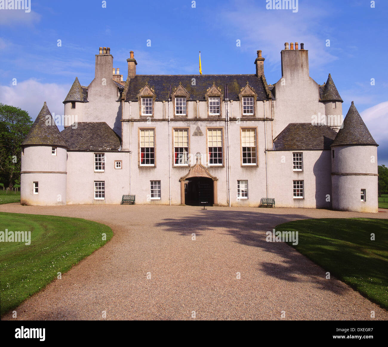 Leith Hall, a neo classical mansion nr Huntly, Aberdeenshire Stock