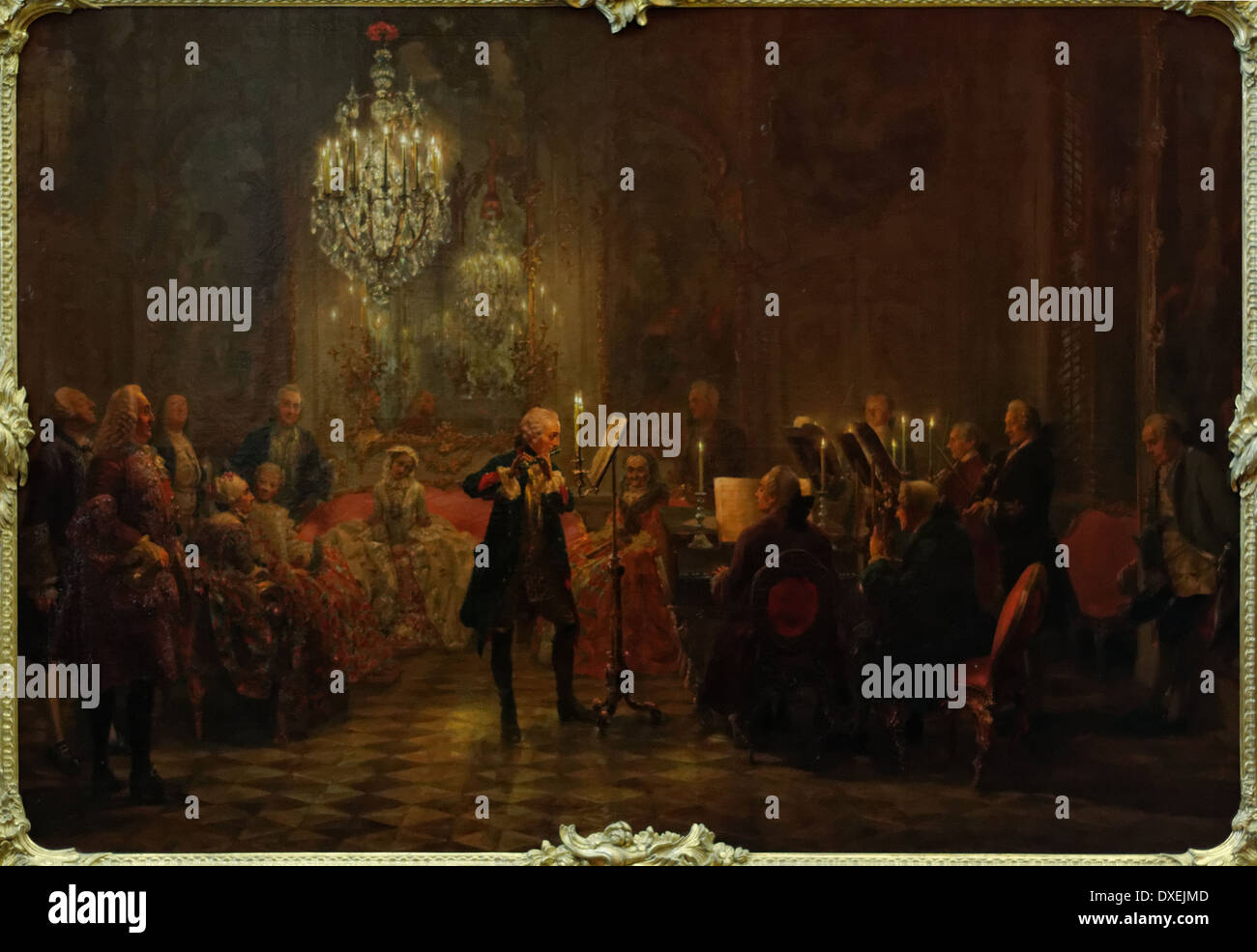 Adolph Menzel The Flute Concert of Frederick the Great at Sanssouci