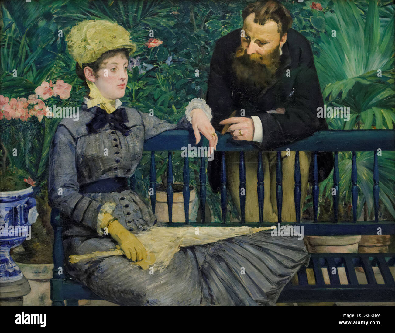 Edouard Manet - In the Conversation- 1879 - XIX th century - French school - Alte Nationalgalerie - Berlin Stock Photo
