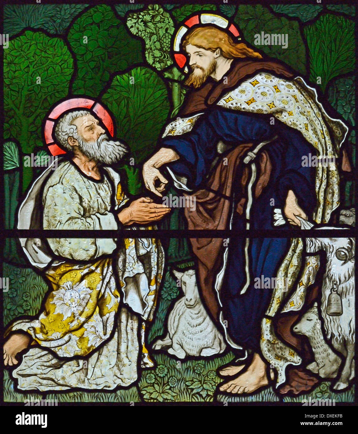 Jesus And Peter Feed My Sheep