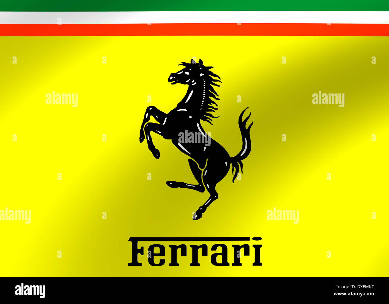 Ferrari logo flag symbol icon emblem Stock Photo - Alamy