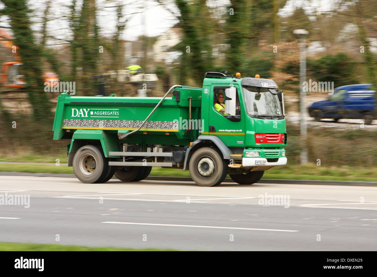 A Day Aggregates truck traveling along the A23 in Coulsdon, Surrey, England Stock Photo