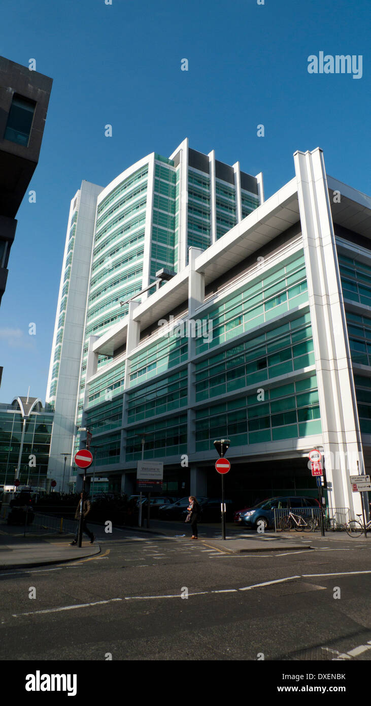 View of University College Hospital London NHS teaching hospital UCLH
