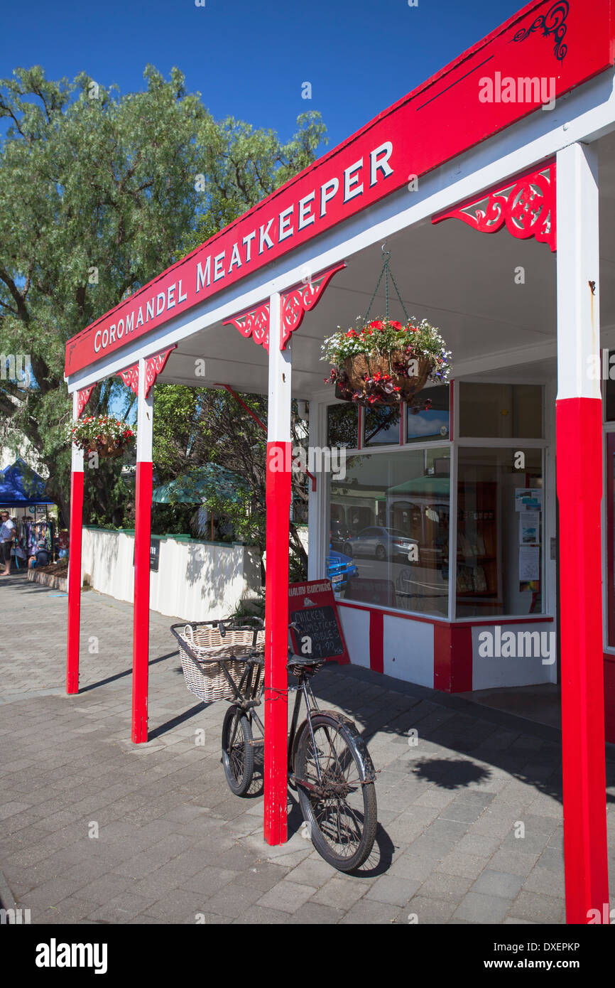 Butcher's shop, Coromandel Town, Coromandel Peninsula, North Island, New Zealand Stock Photo Alamy