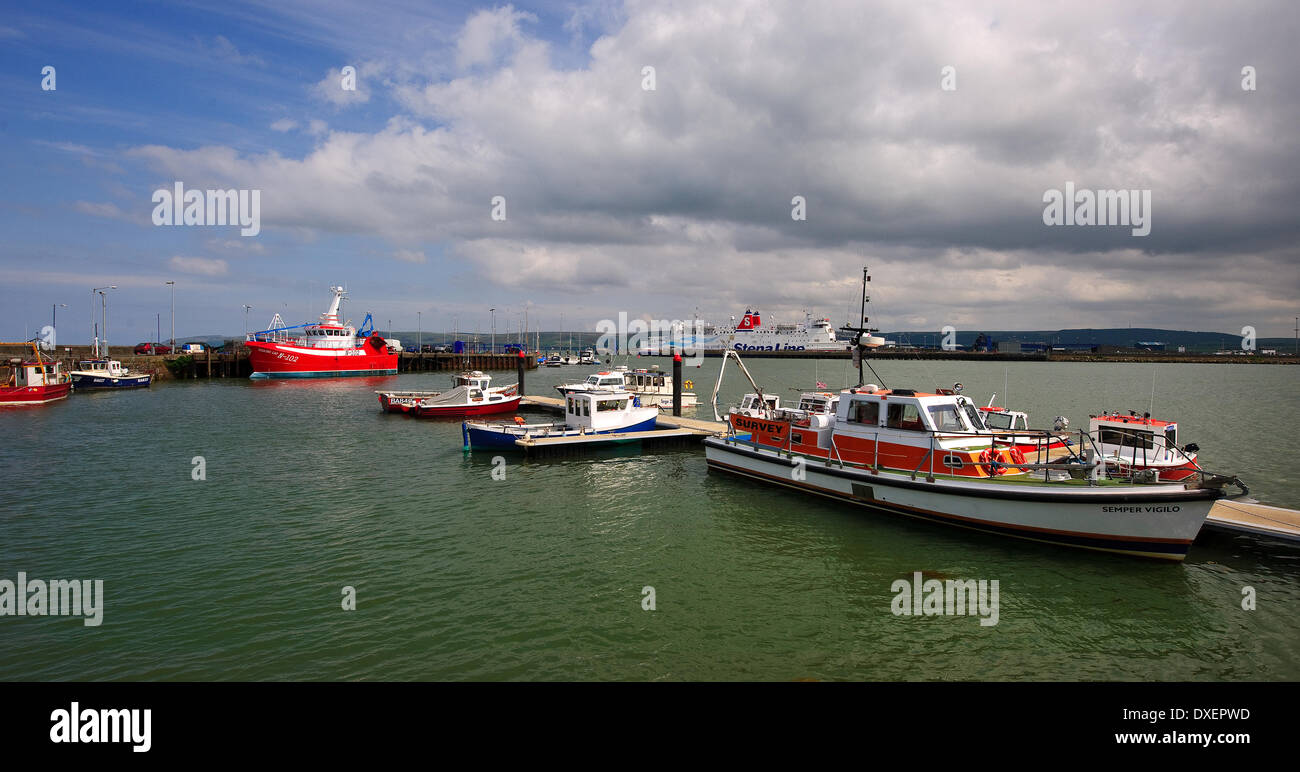 Tranraer harbour seen from the town,wigtownshire,south-west-scotland. Stock Photo