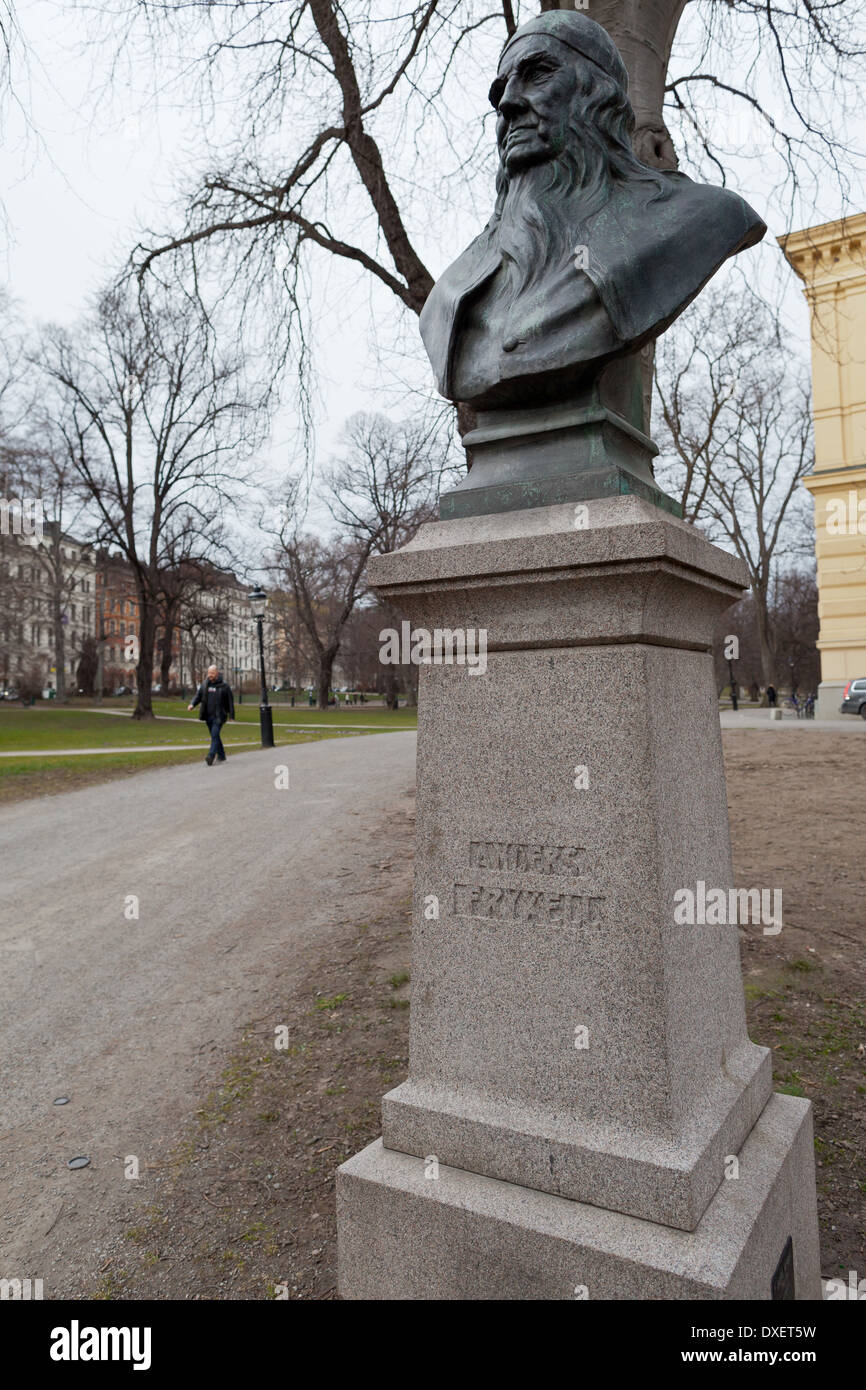 Stockholm, Sweden - Anders Fryxell bust at the Kungliga biblioteket ...