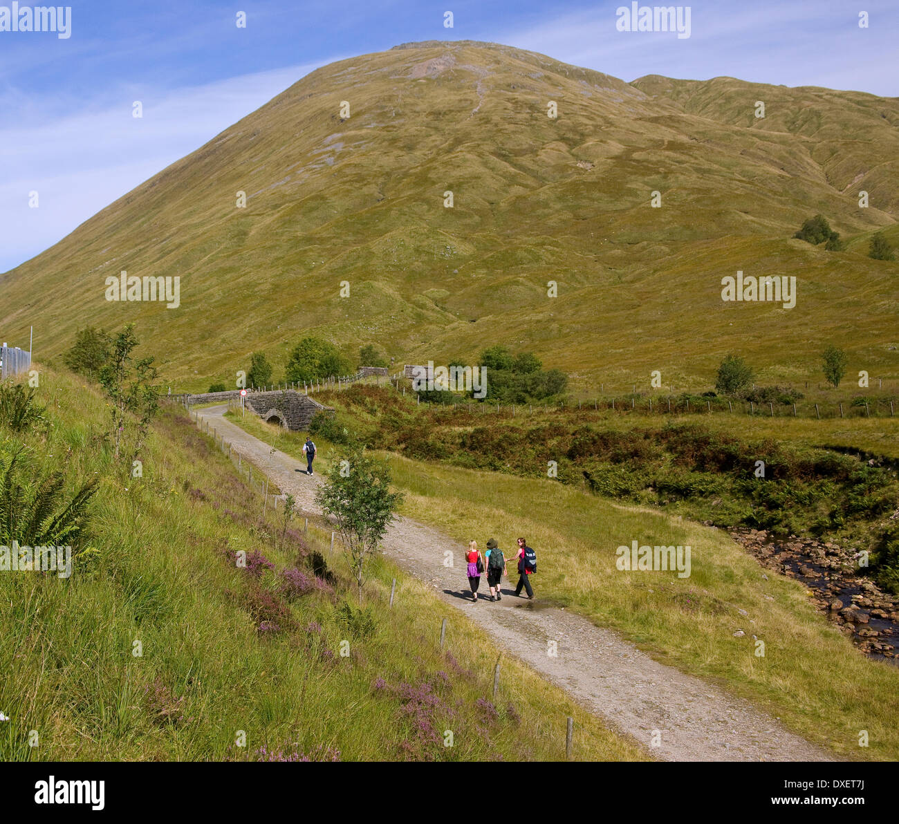 The west higland way near Tyndrum, Stirling region. Stock Photo