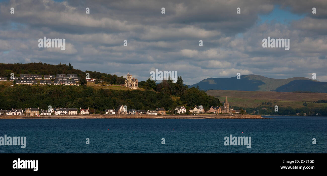 Across Holy loch towards Kilmun and strone point Clyde Stock Photo