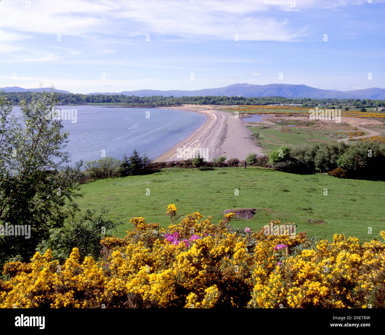 Looking west across tralee bay towards the morvern hills from ...