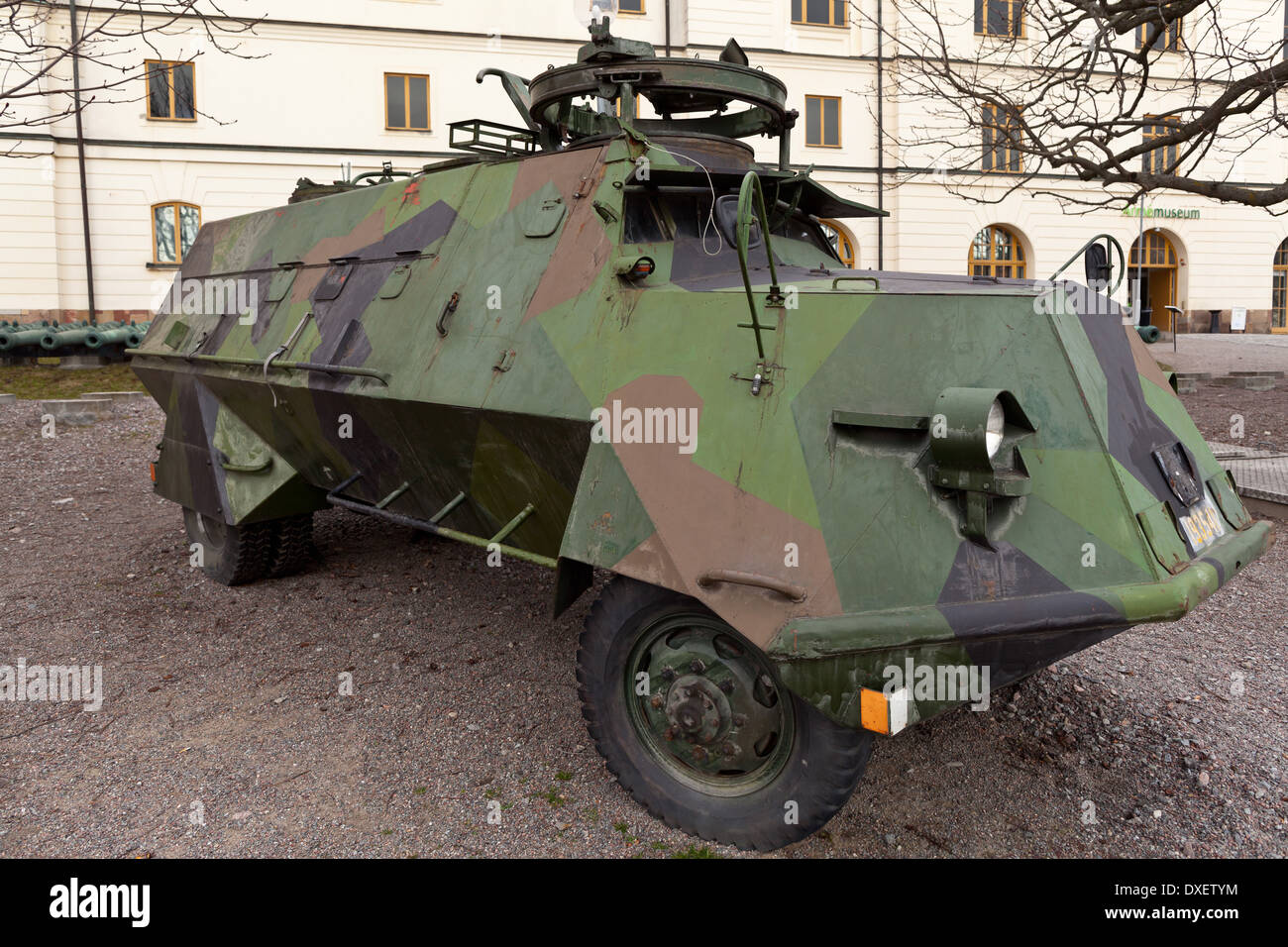 Stockholm, Sweden - KP-bil (KP transport vehicle) at the Armémuseum (army museum) Östermalm Stock Photo