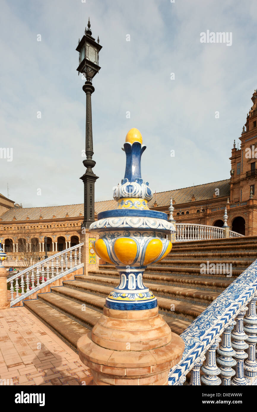 Plaza de Espana, Seville, Spain on the edge of Maria Luisa park. Stock Photo