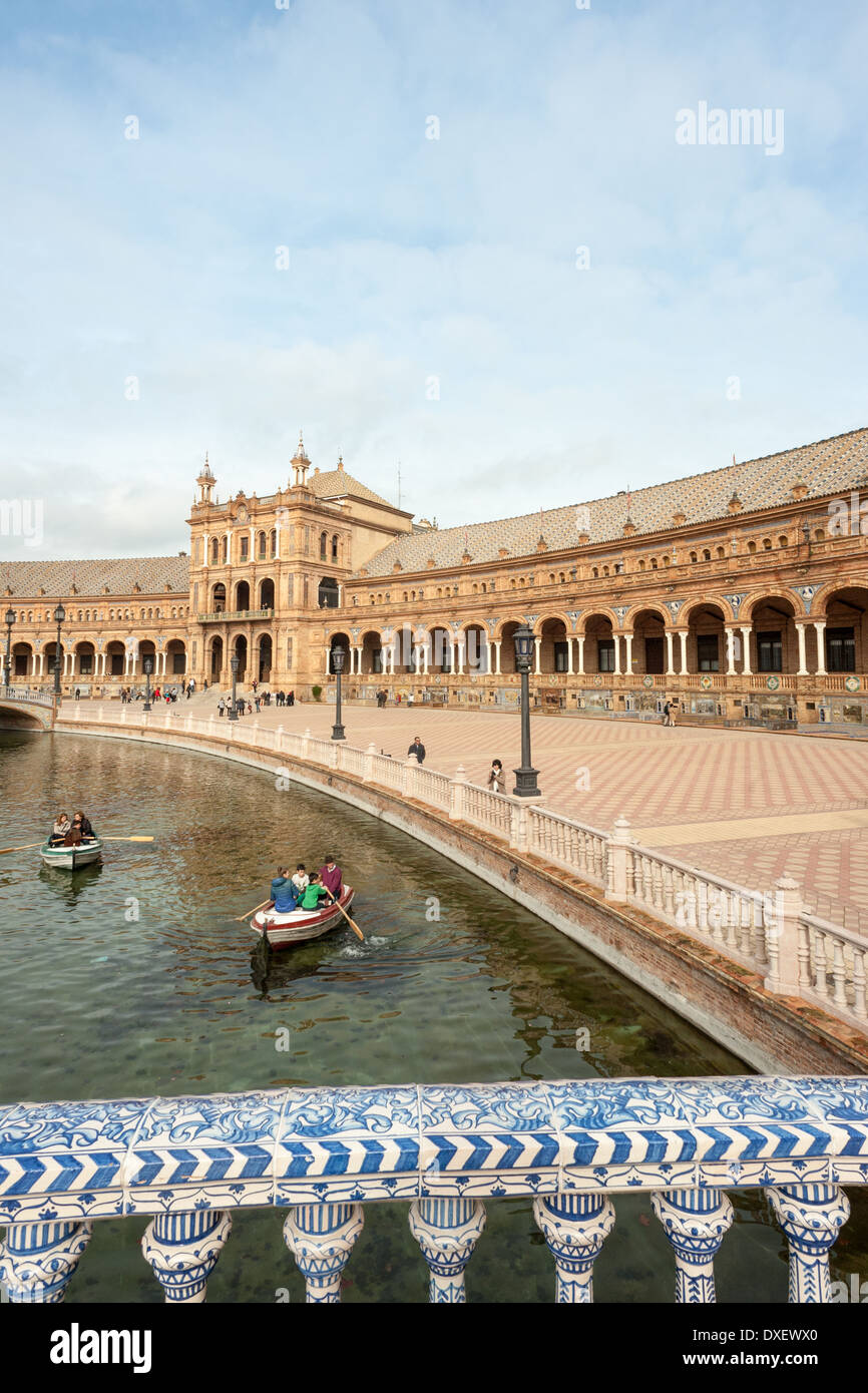 Plaza de Espana, Seville, Spain on the edge of Maria Luisa park. Stock Photo