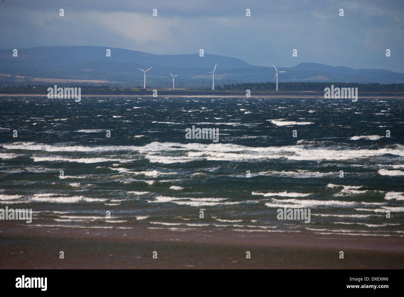 Wind Power Morayshire Stock Photo