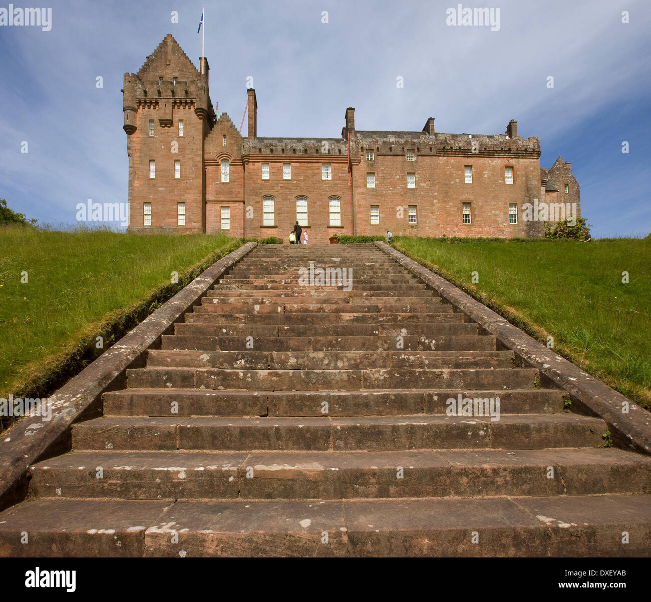 Impressive view of Brodick castle, Isle of Arran Stock Photo