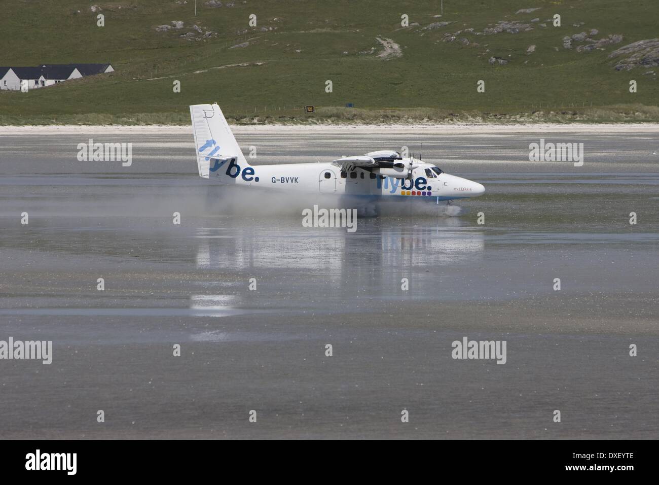 Flybe Twin Otter,Isle of Barra Stock Photo