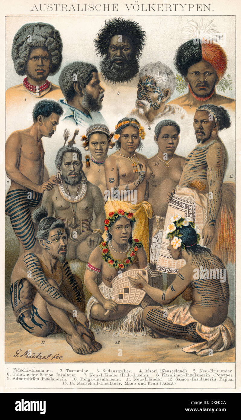 19th century ethnic oceania indigenous australia hi-res stock