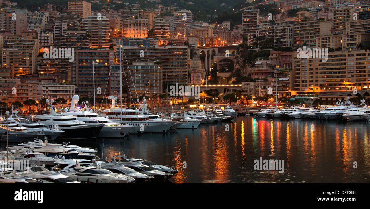 Principality of Monaco, a sovereign city state, located on the French Riviera Stock Photo