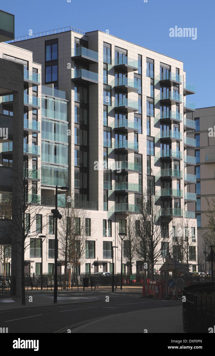 New apartments East Village Olympic Park Stratford London Stock Photo
