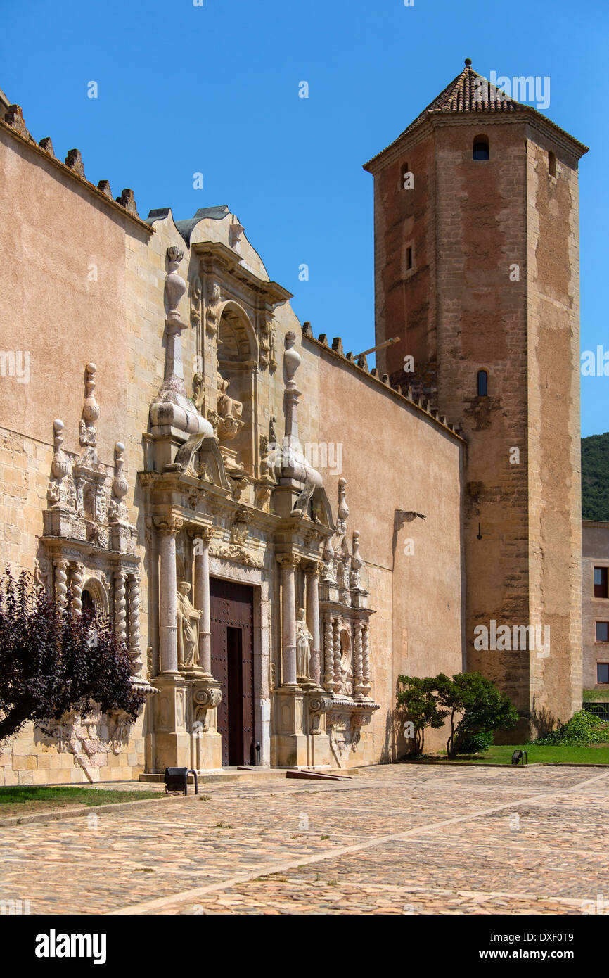 Monastery of Santa Maria de Poblet (Monestir de Poblet) in the Catalonia region of Spain Stock Photo