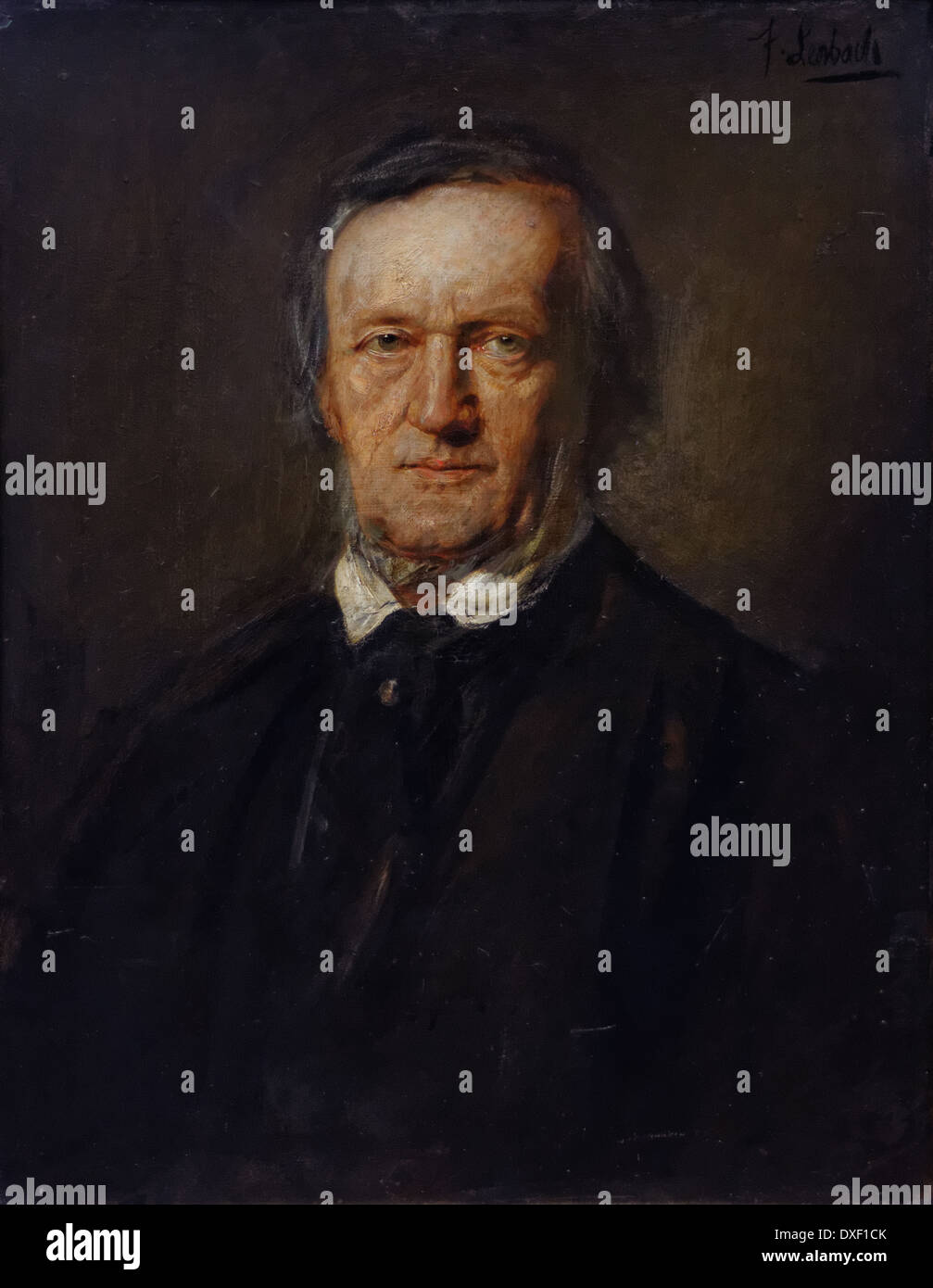 Franz von Lenbach - Portrait of Richard Wagner - 1895 - XIX th century - German school - Alte Nationalgalerie - Berlin Stock Photo