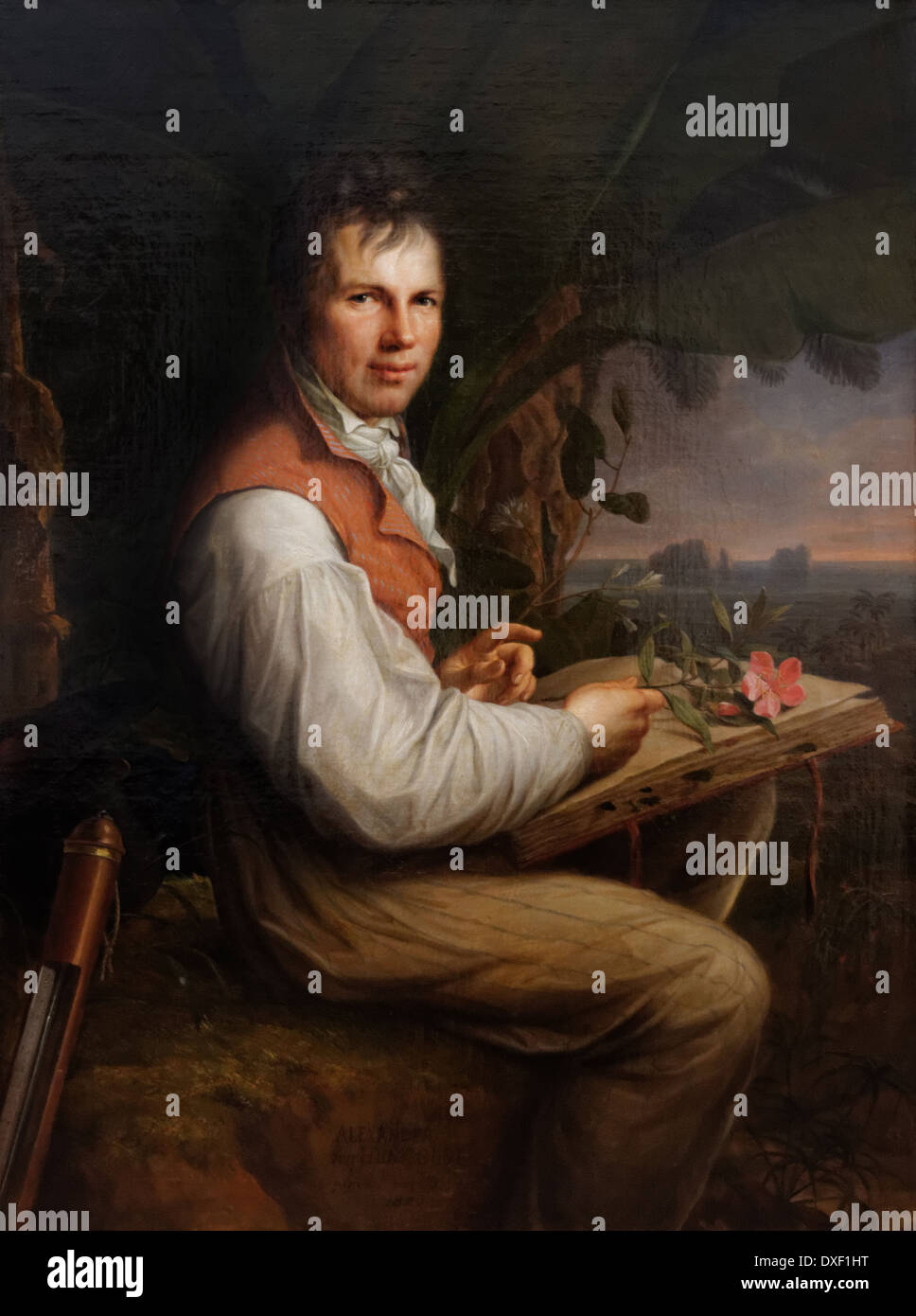 Art; Painting; Museum; Germany ; Friedrich Georg Weitsch - Portrait of Alexander von Humboldt - 1806 - XIX th century - German s Stock Photo