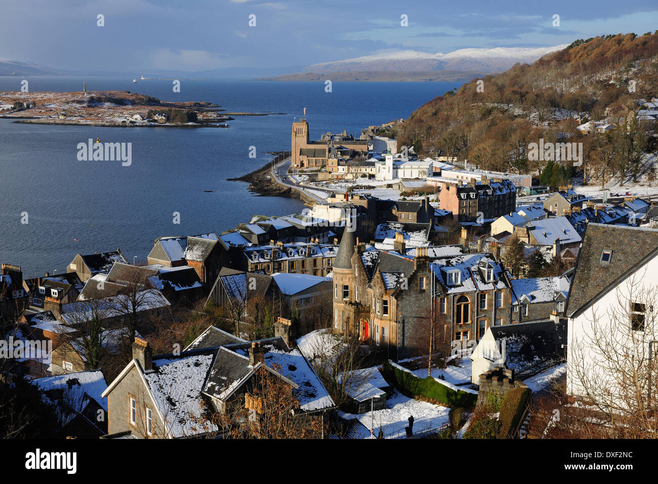 Winter view from McCaigs tower towards the Cathedral and a distant