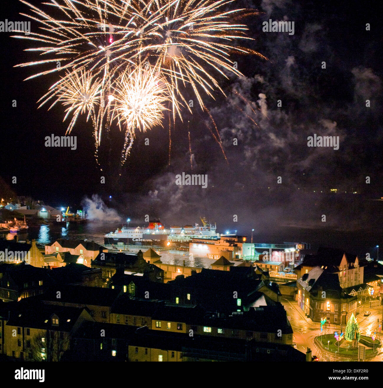 Oban Fireworks November 2011 Stock Photo