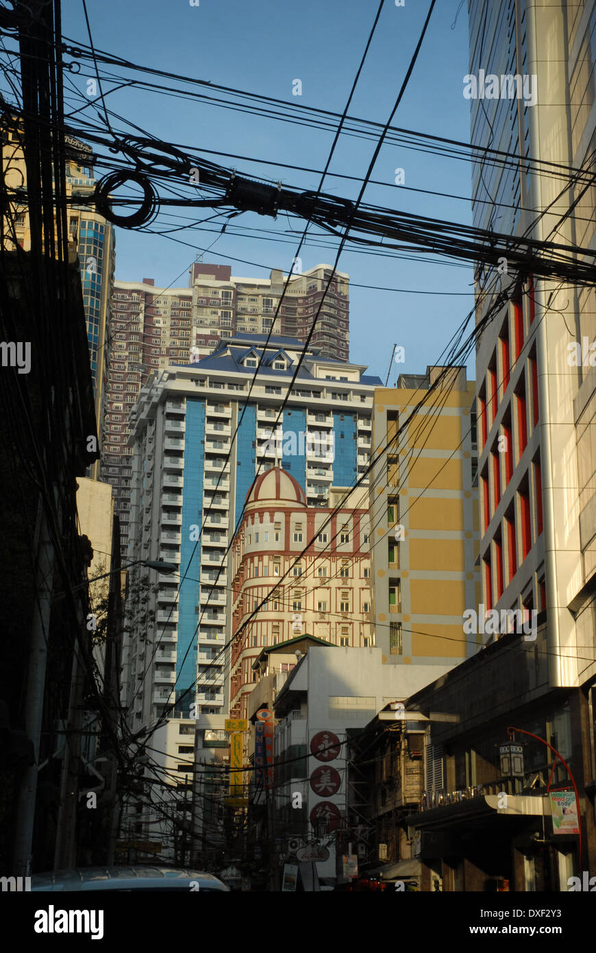 Power lines in the street, Manila, Philippines, Asia Stock Photo Alamy
