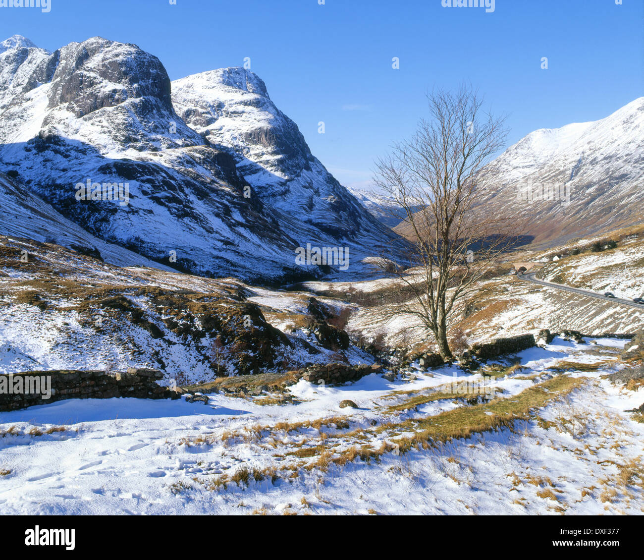 Pass of Glencoe, West Highlands. Stock Photo