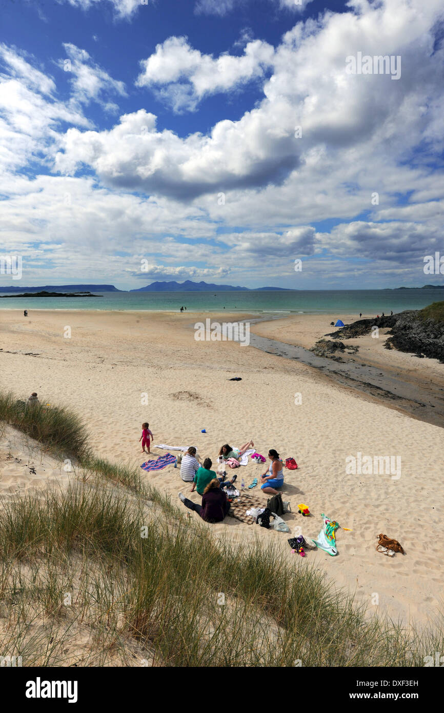 Camusdarach Beach With Islands Of Eigg And Rhum In View Morar West camusdarach-beach-with-islands-of-eigg-and-rhum-in-view-morar-west