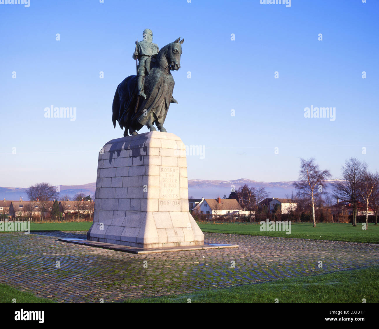 Robert the Bruce statue, Bannockburn, Stirling Stock Photo