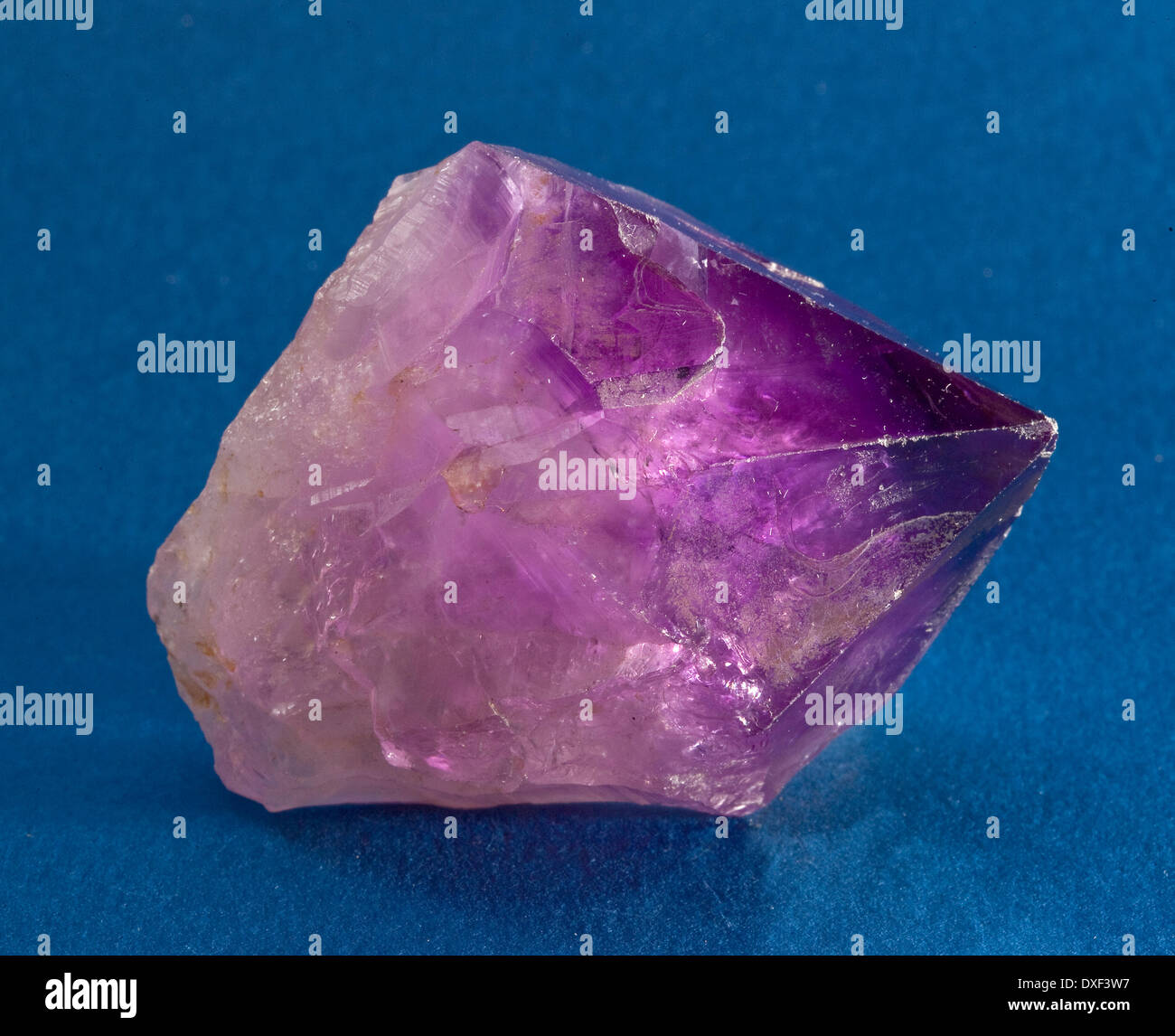 Sample of a Quartz Amethyst crystal from the island of Mull. Stock Photo