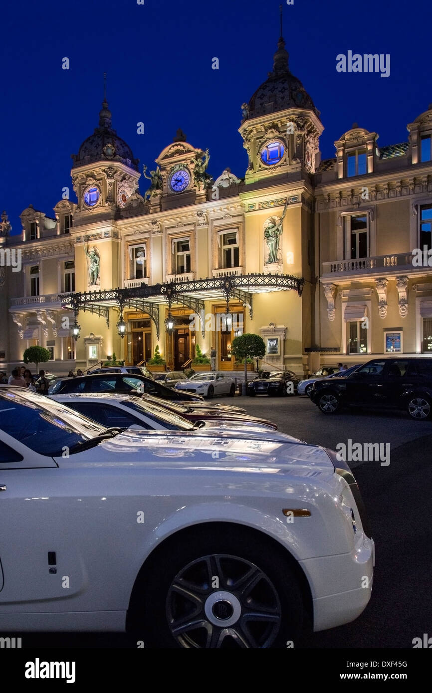 The Monte Carlo Casino in the Principality of Monaco, a sovereign city state, located on the French Riviera. Stock Photo