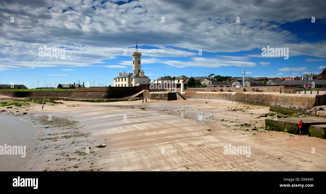 Arbroath shoreline with museum,angus,scotland, Stock Photo